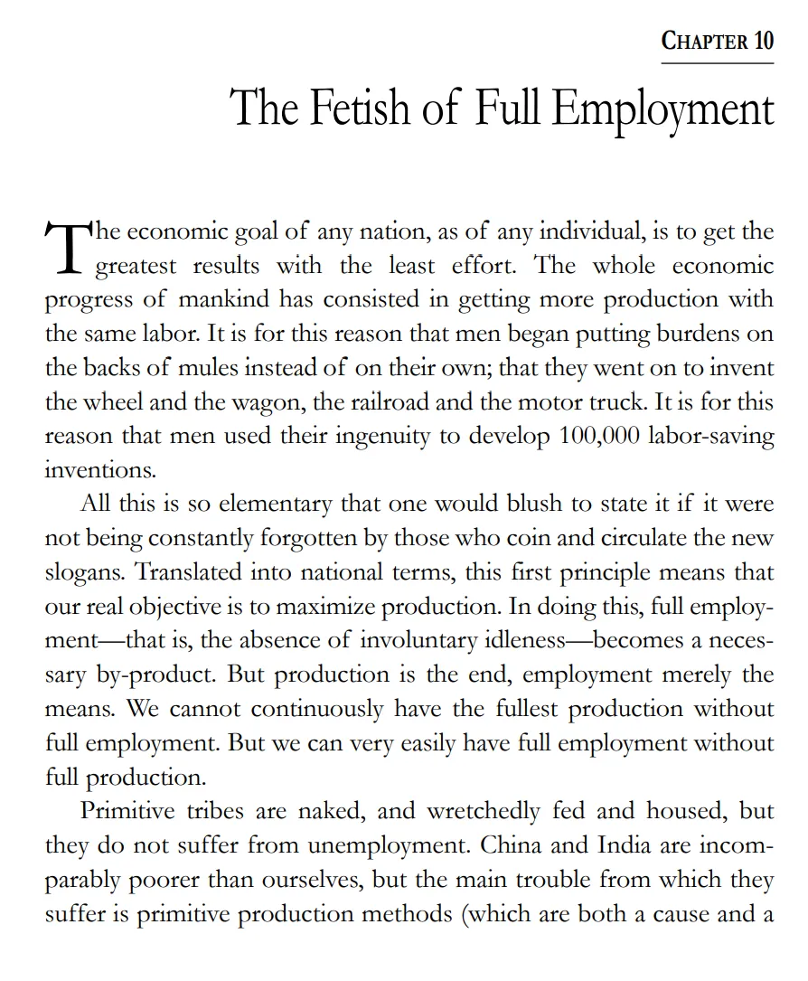 CHAPTER 10: The Fetish of Full Employment
