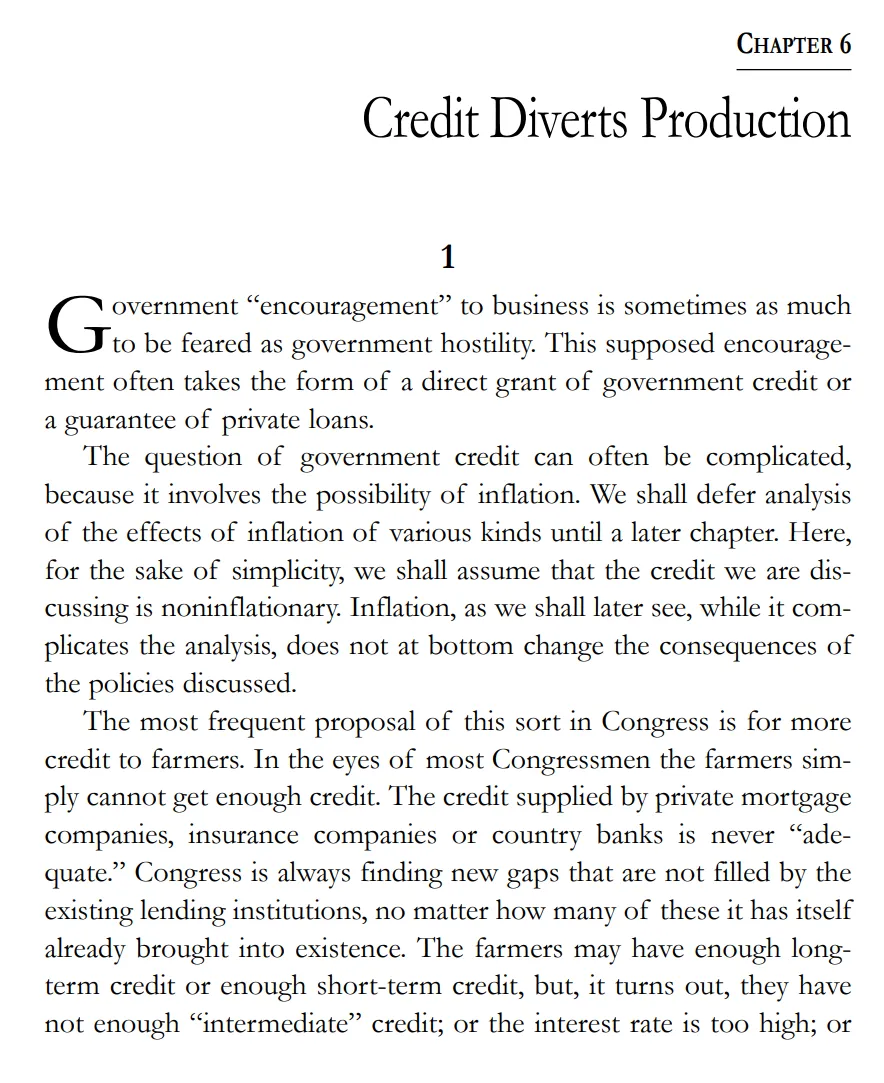 CHAPTER 6: Credit Diverts Production
